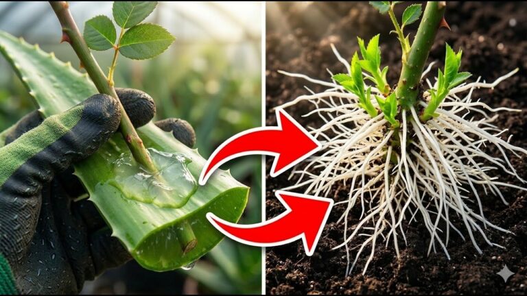 6 Tipps, wie deine Rosenschnitte über Nacht Wurzeln schlagen mit Aloe Vera!