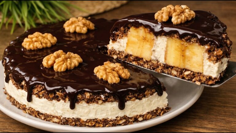 6 einfache Schritte zur Zubereitung dieser zuckerfreien No-Bake Torte