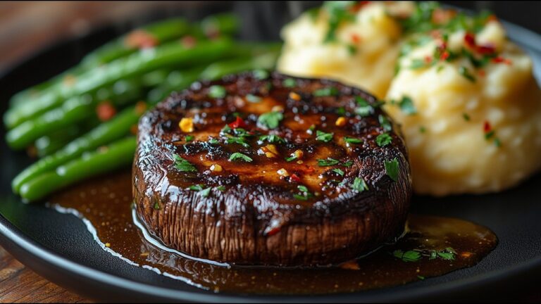 5 Gründe, warum du dieses einfache vegane Pilzsteak mit dunkler Soße lieben wirst