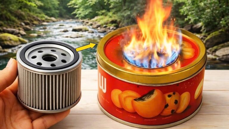 Bau dir deinen eigenen 3-in-1 Heizofen aus Ölfilter – keine Strom- oder Gasrechnung mehr!