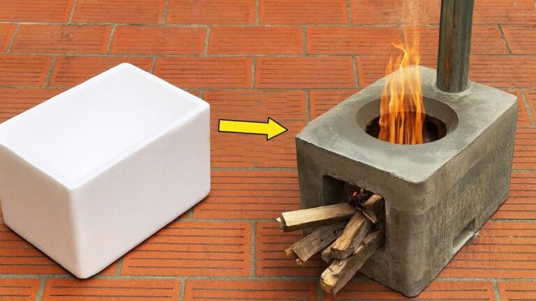Baue deinen eigenen rauchfreien Campingofen: 5 einfache Schritte mit Beton und Styropor!