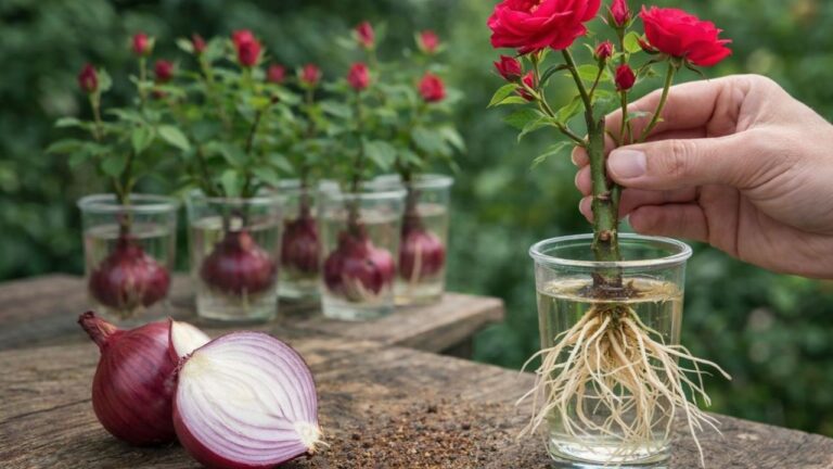 5 geniale Tricks für schnellere Wurzeln bei Rosenschnittlingen mit Zwiebeln