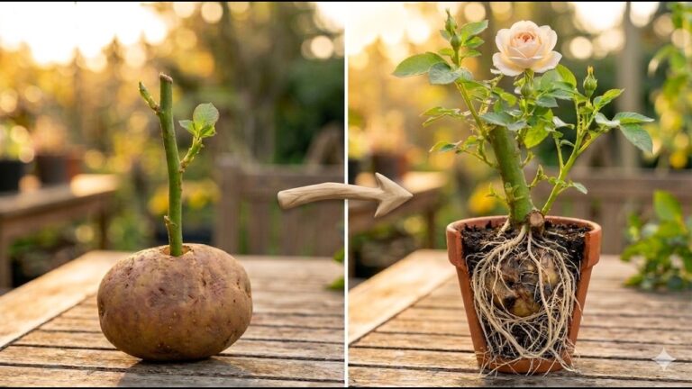 Rooten Sie Rosenstecklinge in 3 einfachen Schritten mithilfe von Kartoffeln! 🌹✨
