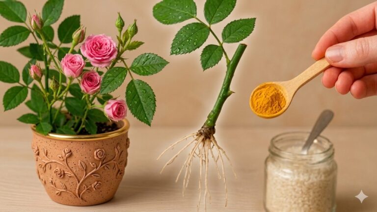 Mit nur 1 Löffel schneller Rosenpflanzenwachstum in nur 5 Tagen entdecken! 🌹