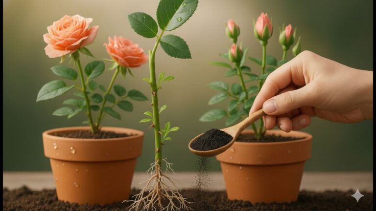 7 Schritte: Rosenstecklinge mit nur 1 Löffel zum Blühen bringen!