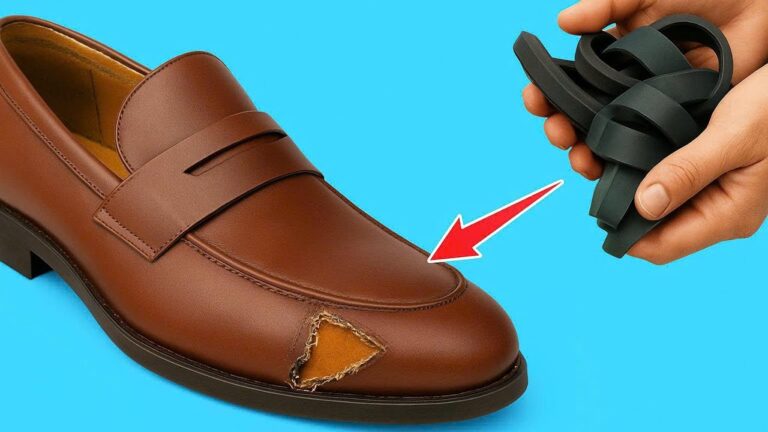 60 Jahre Erfahrung: Schuhe reparieren mit einem alten Schlauch in 5 einfachen Schritten!