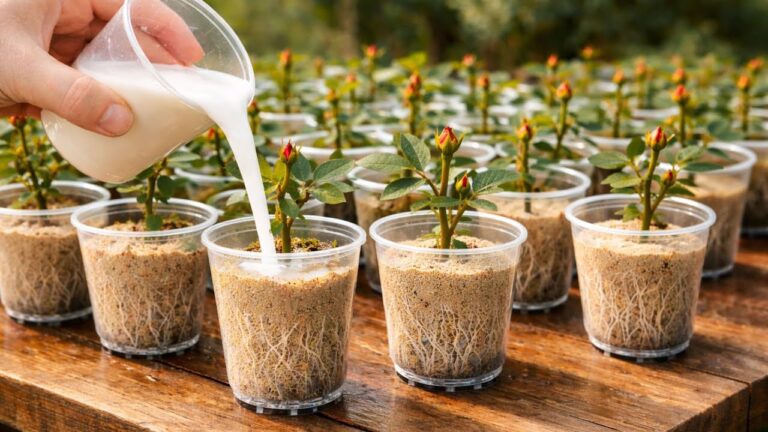 Rosenpflege: 1 Tasse für 100% natürliche Wurzeln über Nacht!